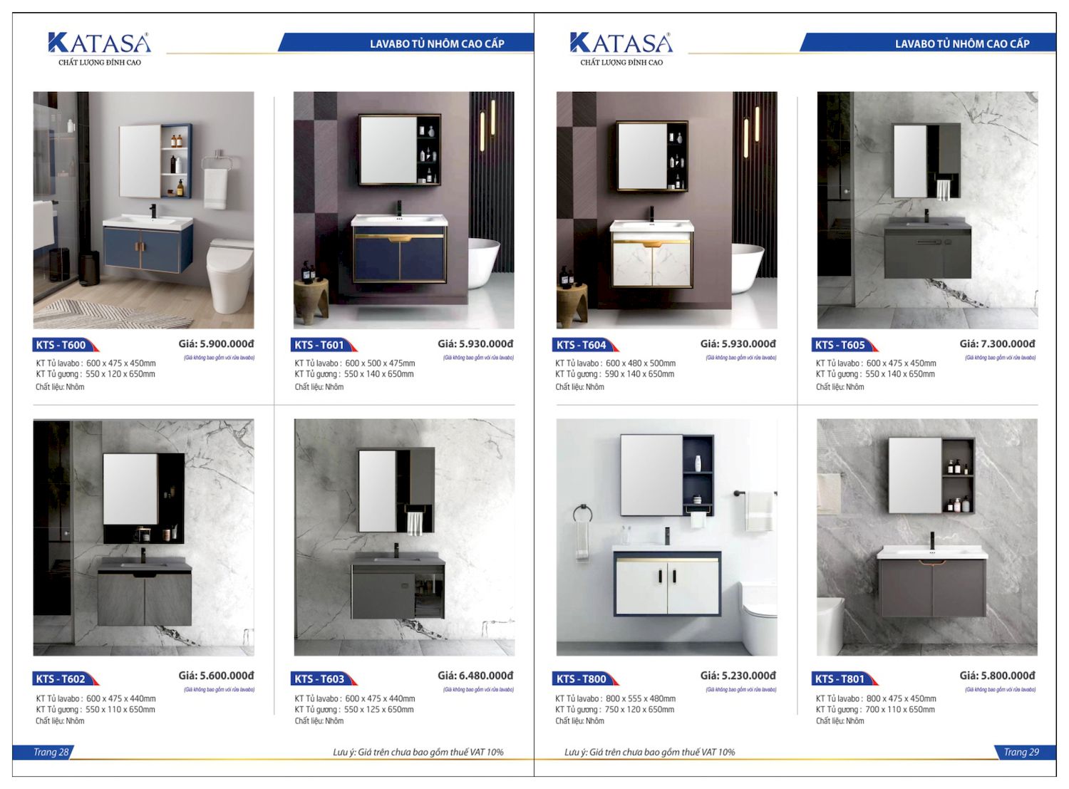 Thiết bị vệ sinh KATASA Catalogue và Bảng giá mới nhất /Page 